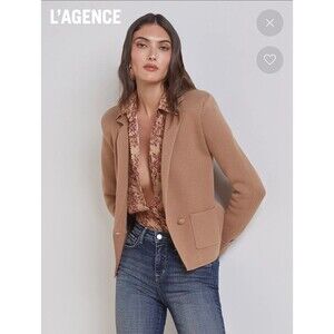 L'AGENCE Sofia Knit Blazer - Ginger Snap XL